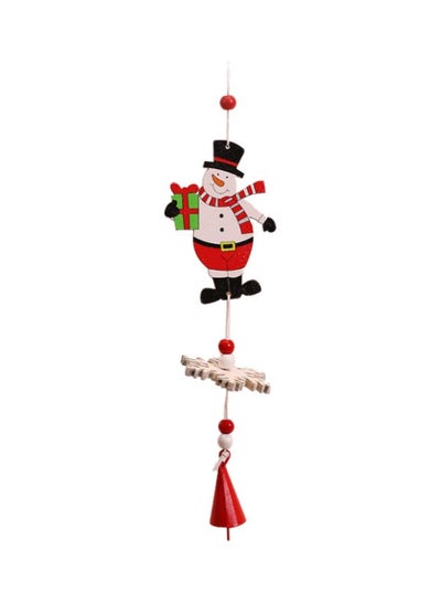 Buy Decorative Snowman Wind Chime White/Red/Green 22.5x6.5cm in Saudi Arabia