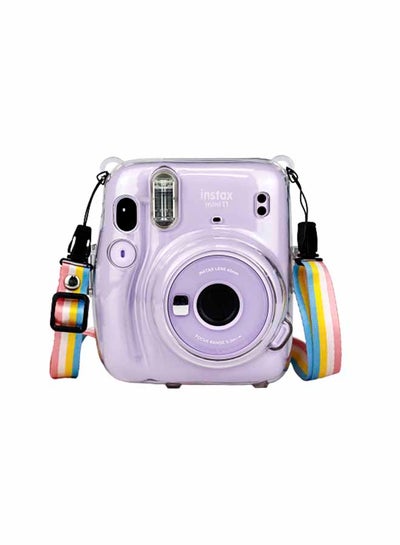 Buy Hard Case For Fujifilm Instax Mini 11 Instant Camera With Adjustable Strap Clear in Saudi Arabia