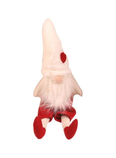 Buy Decorative Old Person Plush Ornament White/Red 37x10cm in Saudi Arabia