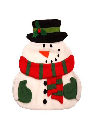 Buy Decorative Snowman Placemat White/Red/Green 36x40cm in UAE