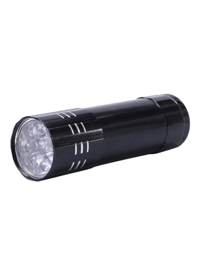 Buy LED Metallic Finish Flashlight Black/Silver in Saudi Arabia