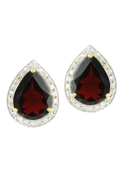 Buy 18 Karat Gold Diamonds Studded Earrings in UAE