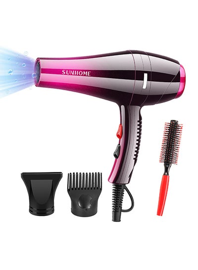 Buy 4-Piece Professional Hair Dryer Set,2000W Pink/Black in UAE