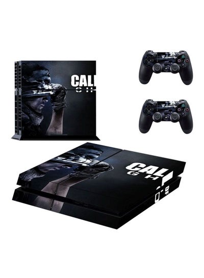 Buy 4-Piece Call Of Duty Printed Console And Controller Stickers Set - PlayStation 4 in Egypt