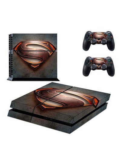 Buy 4-Piece Superman Themed Console And Controller Sticker For Sony PlayStation 4 in Egypt