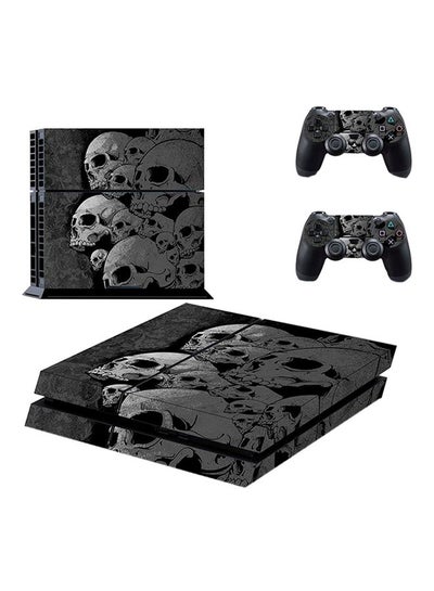 Buy 4-Piece Skull Themed Console And Controller Sticker For PlayStation 4 in Egypt