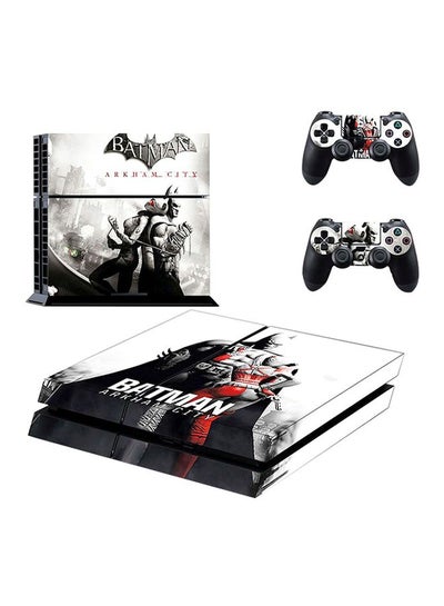 Buy 4-Piece Batman: Arkham City Themed Console And Controller Sticker For PlayStation 4 in Egypt