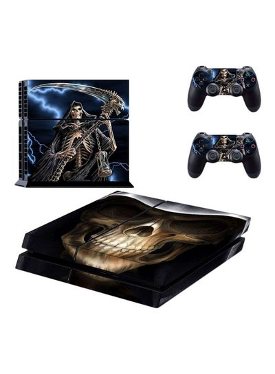 Buy 4-Piece Grim Reaper Printed Console And Controller Stickers - Sony PlayStation 4 in Egypt