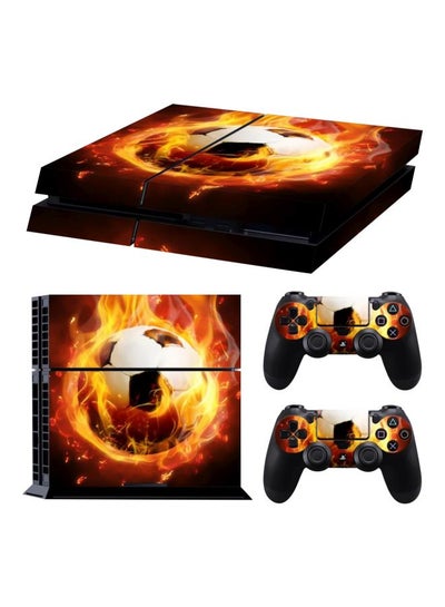 Buy 4-Piece Football Themed Console And Controller Sticker Set For PlayStation 4 in Egypt