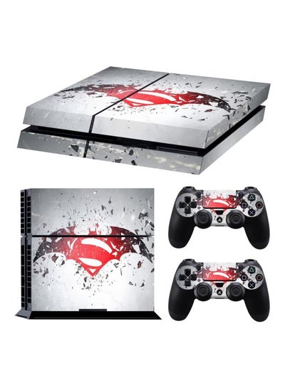 Buy 4-Piece Superman Vs Batman Themed Console And Controller Sticker Set For PlayStation 4 in Egypt