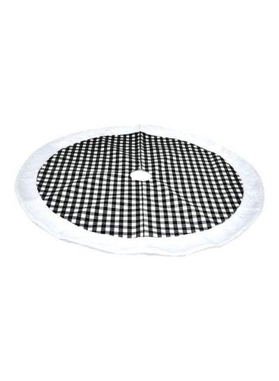 Buy Decorative Tree Skirt White/Black 120cm in Saudi Arabia