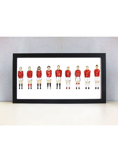 Buy Manchester United Legends Poster With Frame Red/Beige/White 50x23cm in UAE