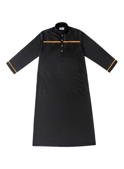 Buy Pack Of 52 Long Sleeves Kandora Black/Yellow in Saudi Arabia