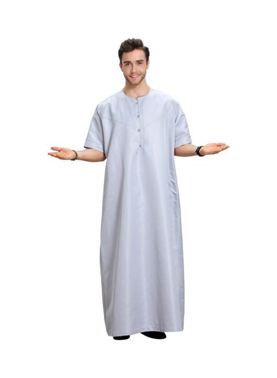 Buy 52 Pack Round Neck Kandora Grey in UAE