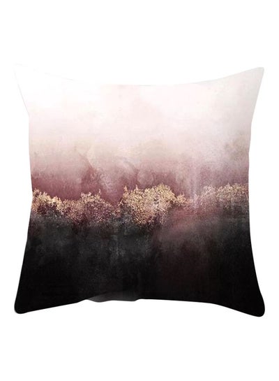 Buy Marble Design Printed Cushion Cover Pink/Grey/White 45x45cm in UAE