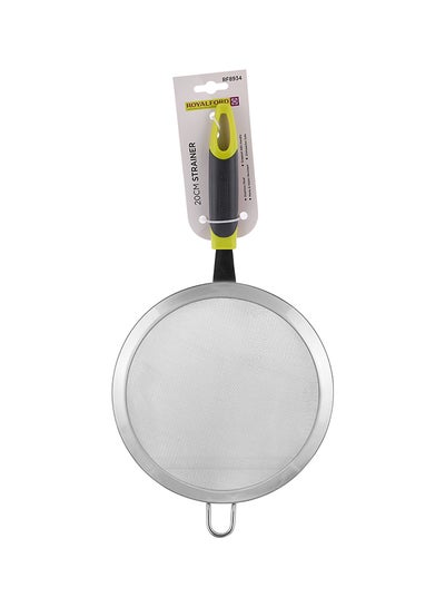 Buy Stainless Steel Strainer With ABS Handle Black 20centimeter in UAE