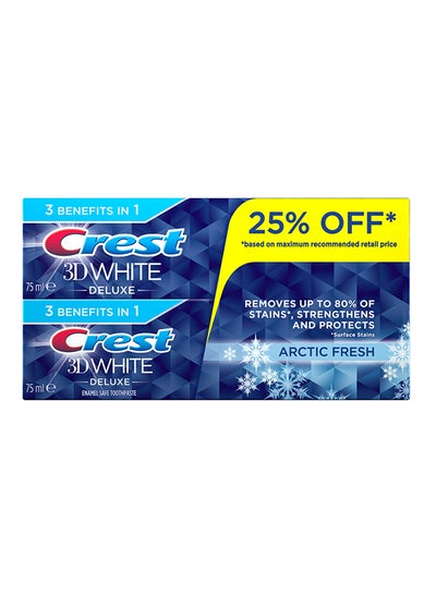 Buy 3D White Deluxe Enamel Safe Toothpaste 75ml Pack of 2 in Saudi Arabia