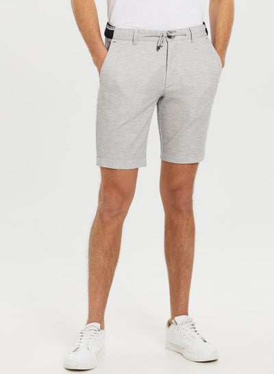 Buy Mid Rise Bermuda Shorts Grey in Saudi Arabia