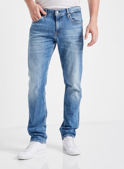 Buy Organic Cotton Slim Fit Jeans Blue in UAE