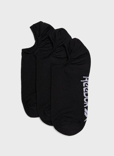 Buy 3 Pack Training Essential No Show Socks Black in UAE