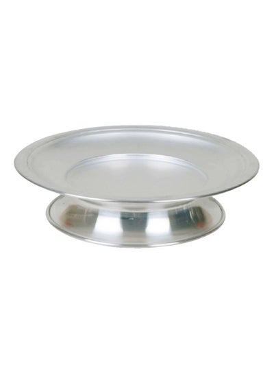 Buy Aluminium Dish With Stand Silver 65cm in Saudi Arabia