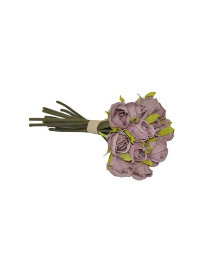 Buy Bundle Of Artificial Flowers Pink Damask Rose 7centimeter in Saudi Arabia