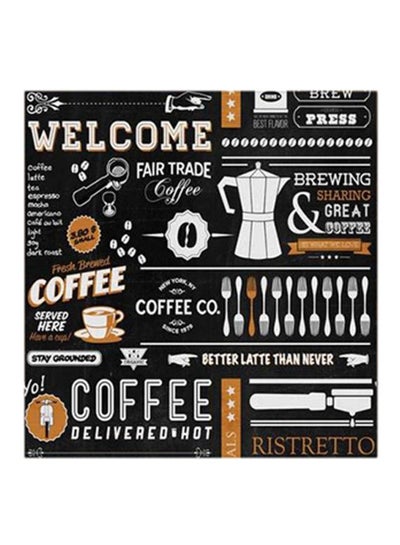 Buy Coffee MDF Wall Art Multicolour 30x30centimeter in Saudi Arabia