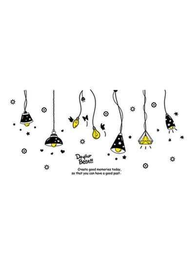 Buy Cartoon Removable Wall Sticker Black/Yellow 85x175cm in Saudi Arabia