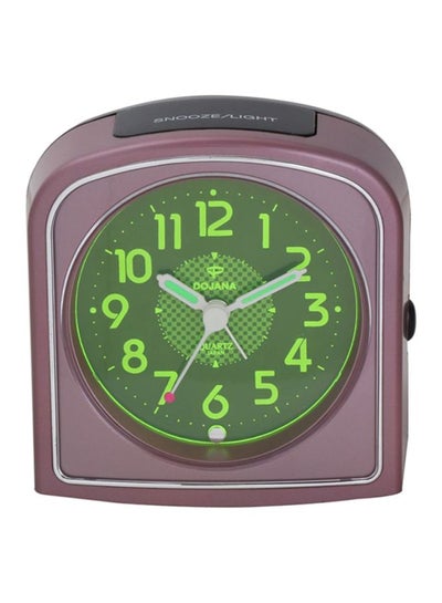 Buy Plastic Analog Alarm Clock Maroon in Saudi Arabia