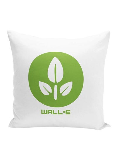 Buy Wall E Flower Decorative Pillows White/Green 16x16inch in UAE