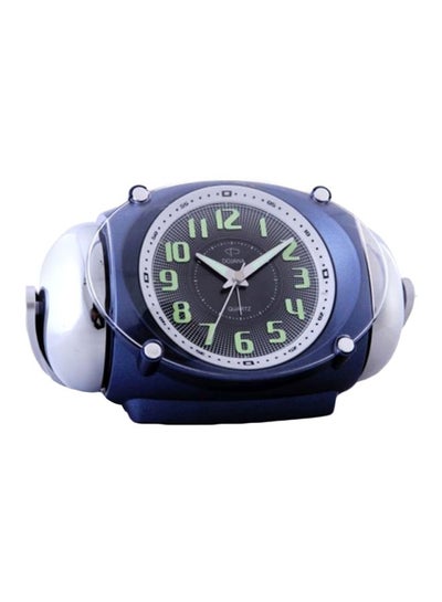 Buy Analog Alarm Clock Silver/Blue/Black in Saudi Arabia