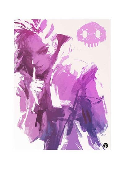 Buy Overwatch Metal Plate Poster Pink/Beige 15x20centimeter in UAE