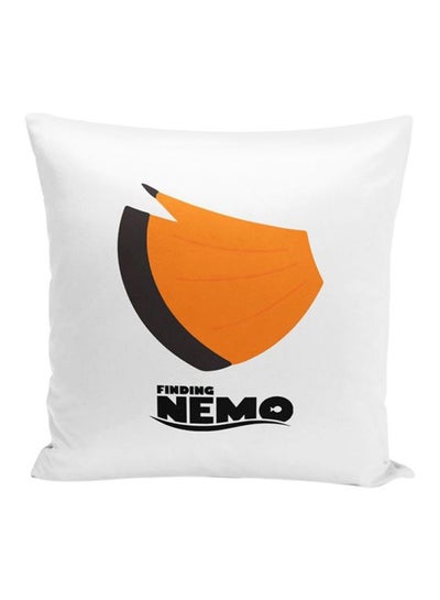 Buy Nemo Tail Design Art Throw Pillow With Stuffing Multicolour 16x16inch in UAE