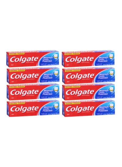 Buy 8-Piece Maximum Cavity Protection Toothpaste Set 8x100ml in Saudi Arabia
