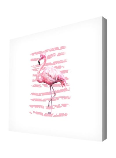 Buy Flamingo Wall Art Painting Pink 35x35x2.5cm in Saudi Arabia