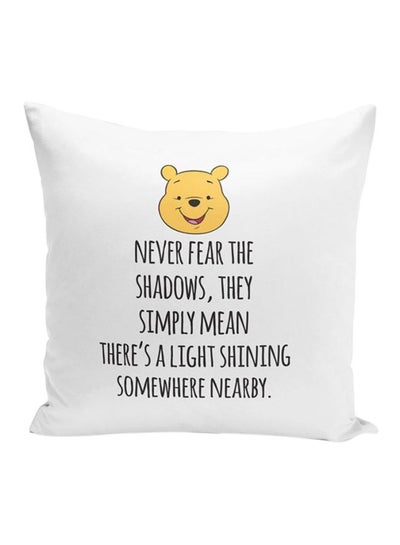 اشتري Pooh Cartoon Motivation Quote Throw Pillow With Stuffing متعدد الألوان 16x16 بوصة في الامارات