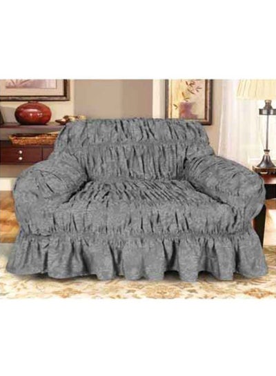 اشتري غطاء أريكة بمقعدين رمادي داكن في السعودية