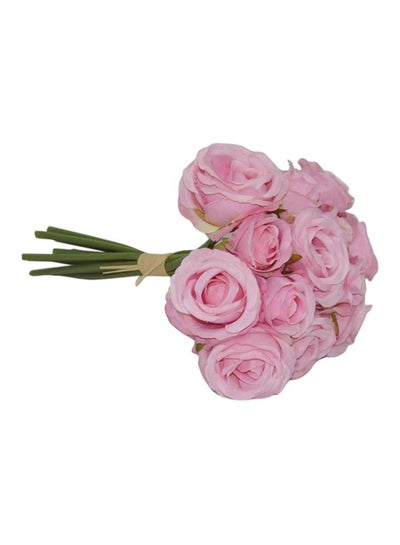 Buy Bundle Of Artificial Flowers Pink Damask Rose 7centimeter in Saudi Arabia