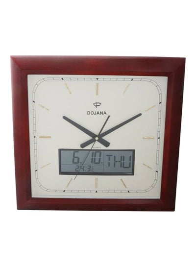 Buy Analog And Digital Wall Clock Red/White in Saudi Arabia