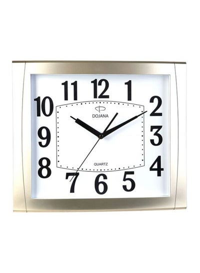 Buy Analog Wall Clock Gold/White in Saudi Arabia