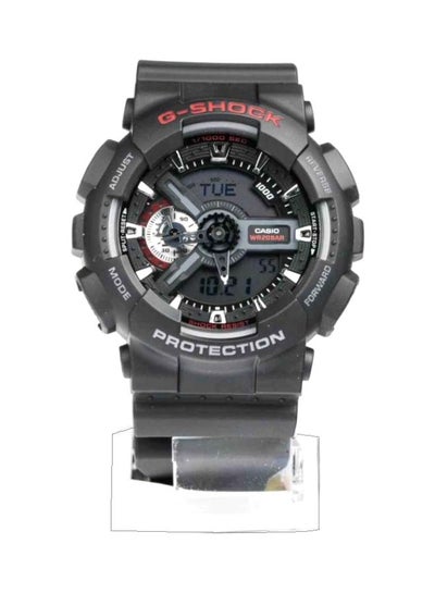 Buy Men's Round Shape Resin Band Analog & Digital Wrist Watch - Black - GA-110-1A in Egypt