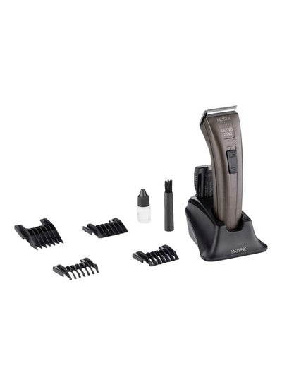 Buy Genio Pro Professional Hair Clipper With Interchangeable Battery Set Brown/Silver in UAE