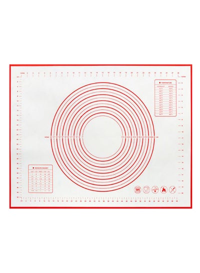 Buy Anti-Slip Baking Mat Red/White 50 x 70centimeter in Egypt