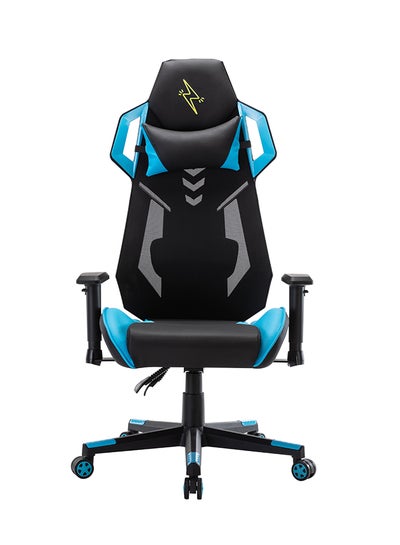 Buy Gaming Chair With Lumbar Support And Neck Pillow Black/Blue 90x65x34cm in UAE