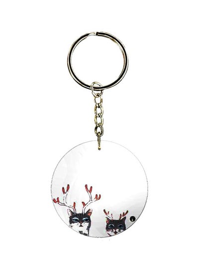 Buy Cats Printed Plastic Key Chain in Saudi Arabia