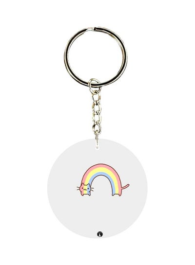 Buy Cat Printed Plastic Keychain in Saudi Arabia