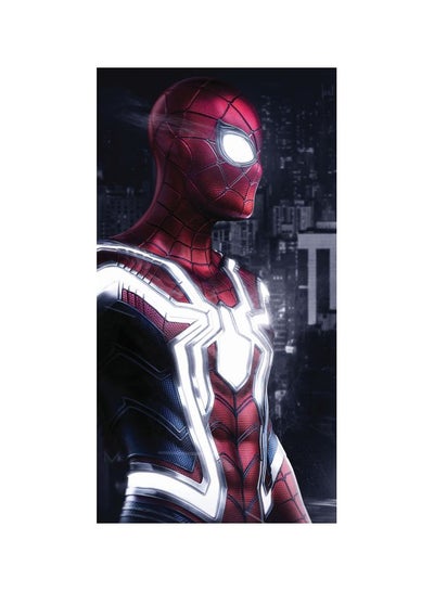 Buy Spiderman Themed Canvas Painting Grey/Red/Black 95x50cm in Saudi Arabia