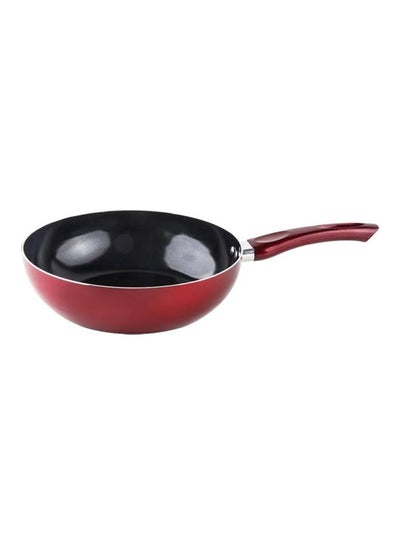 Buy Ceramic Wok Pan Red/Black 24cm in Saudi Arabia