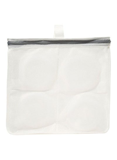 Buy Double Laundry Net White/Grey 30x30x11cm in UAE