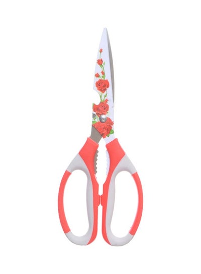 Buy Rose Printed Kitchen Scissors Multicolour 3.2inch in Egypt